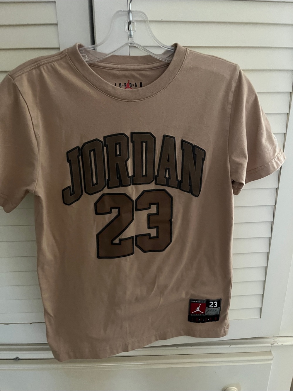 Jordan 23 Short-Sleeve Graphic Tee in Beige and Brown